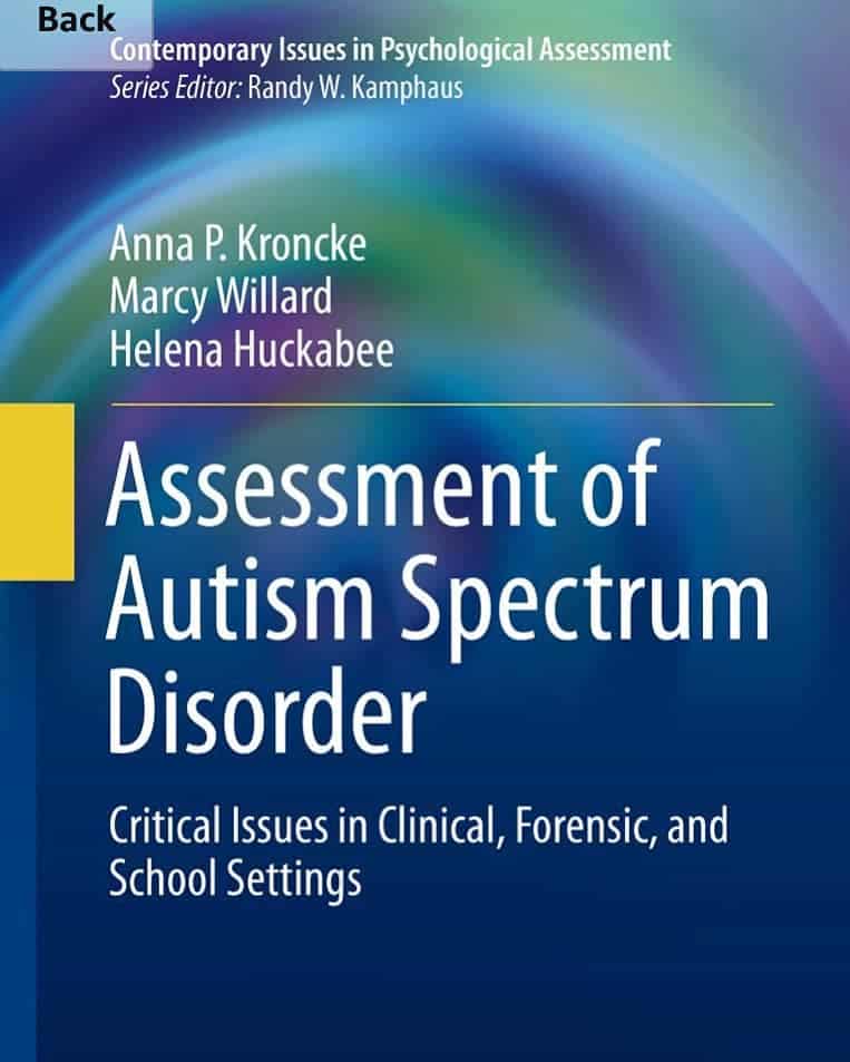 ebook cover assessment of autism spectrum disorder